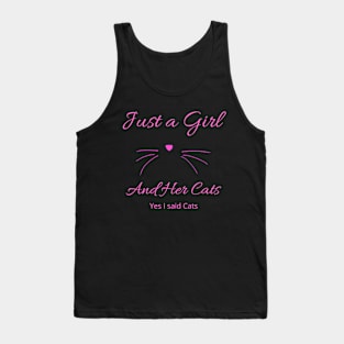 Just a Girl and Her Cats Tank Top